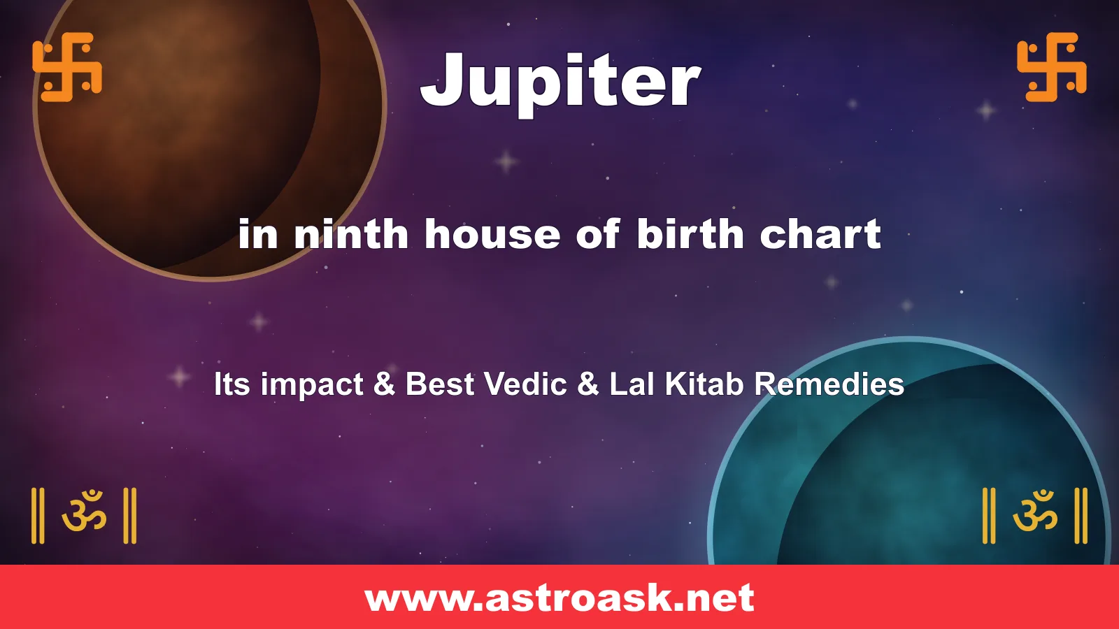 Jupiter in the 9th house — Vedic astrology illustration | AstroAsk