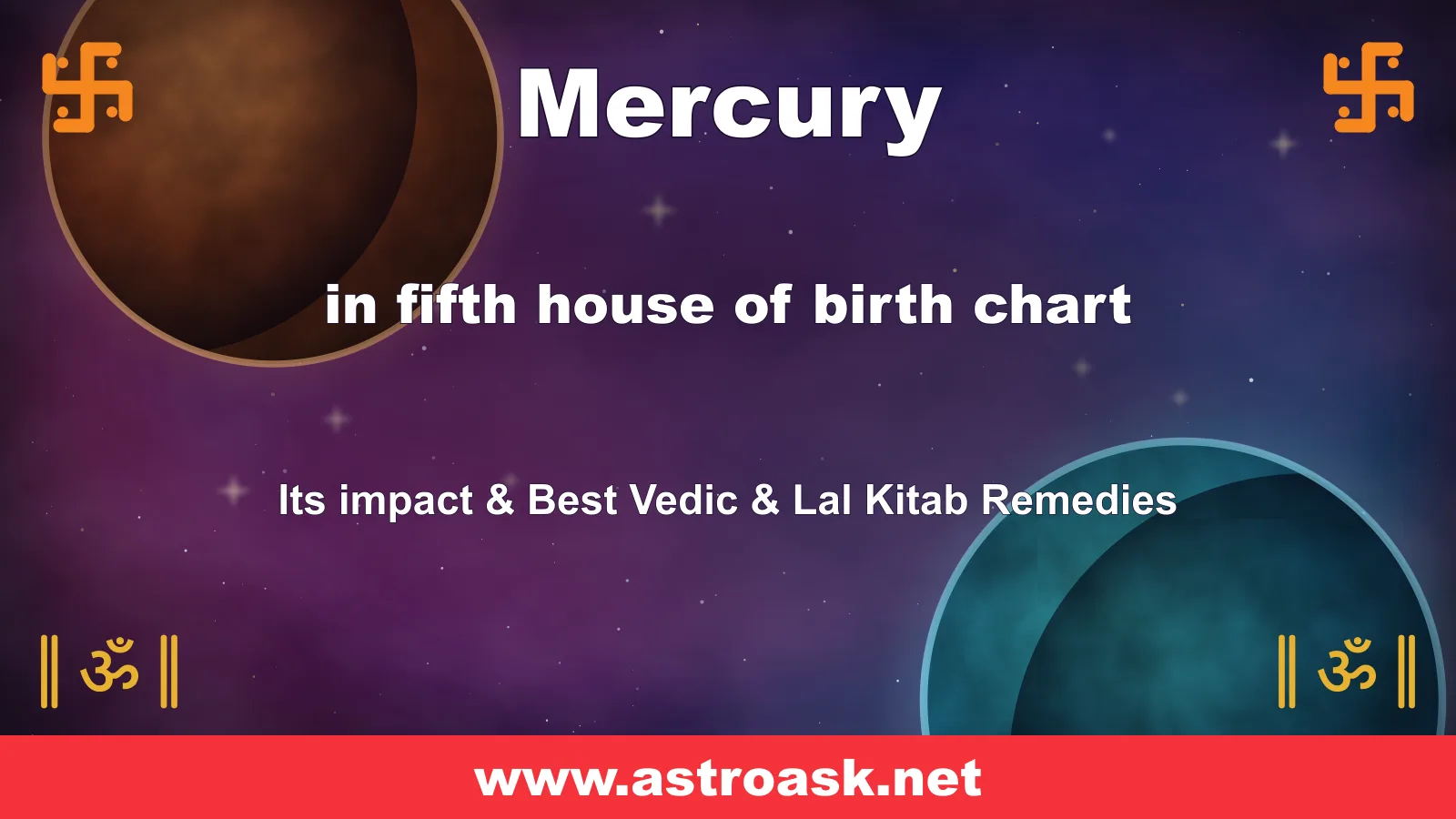 Mercury in the 5th house — Vedic astrology illustration | AstroAsk