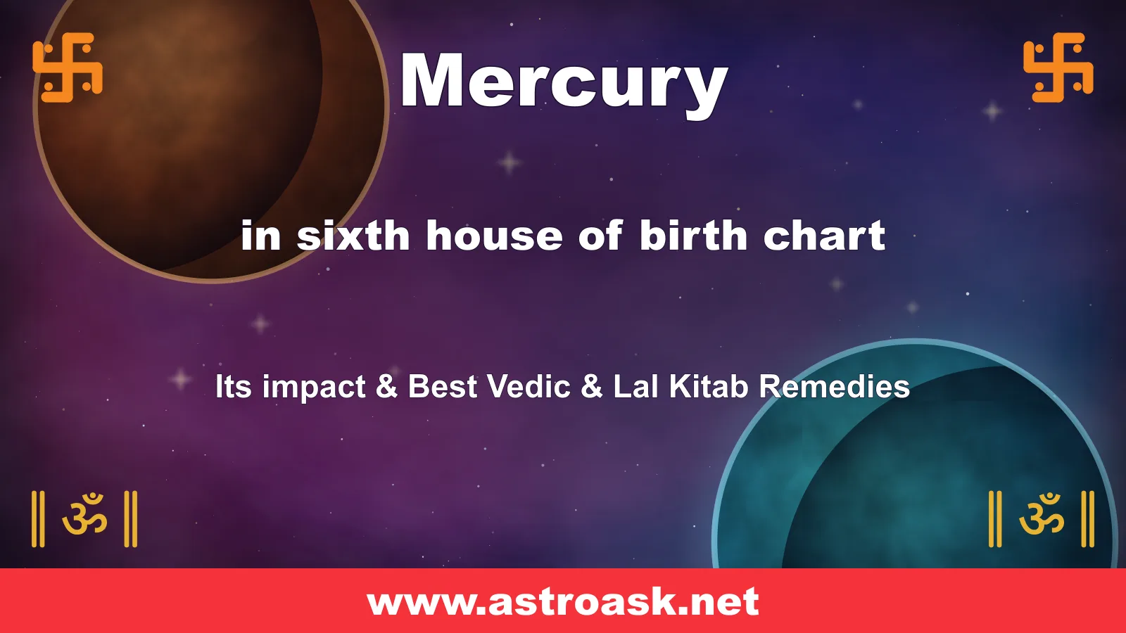 Mercury in the 6th house — Vedic astrology illustration | AstroAsk