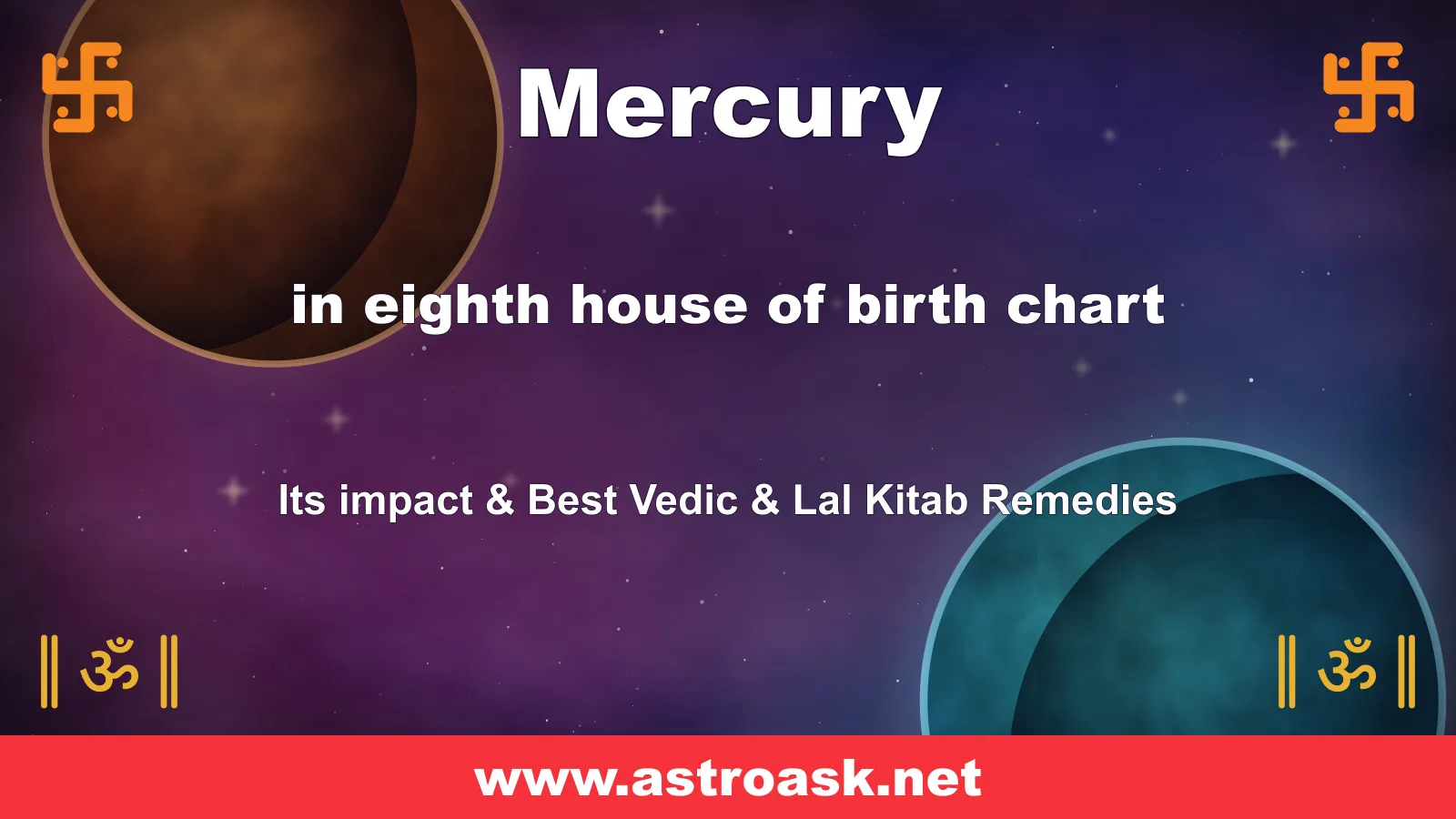 Mercury in the 8th house — Vedic astrology illustration | AstroAsk