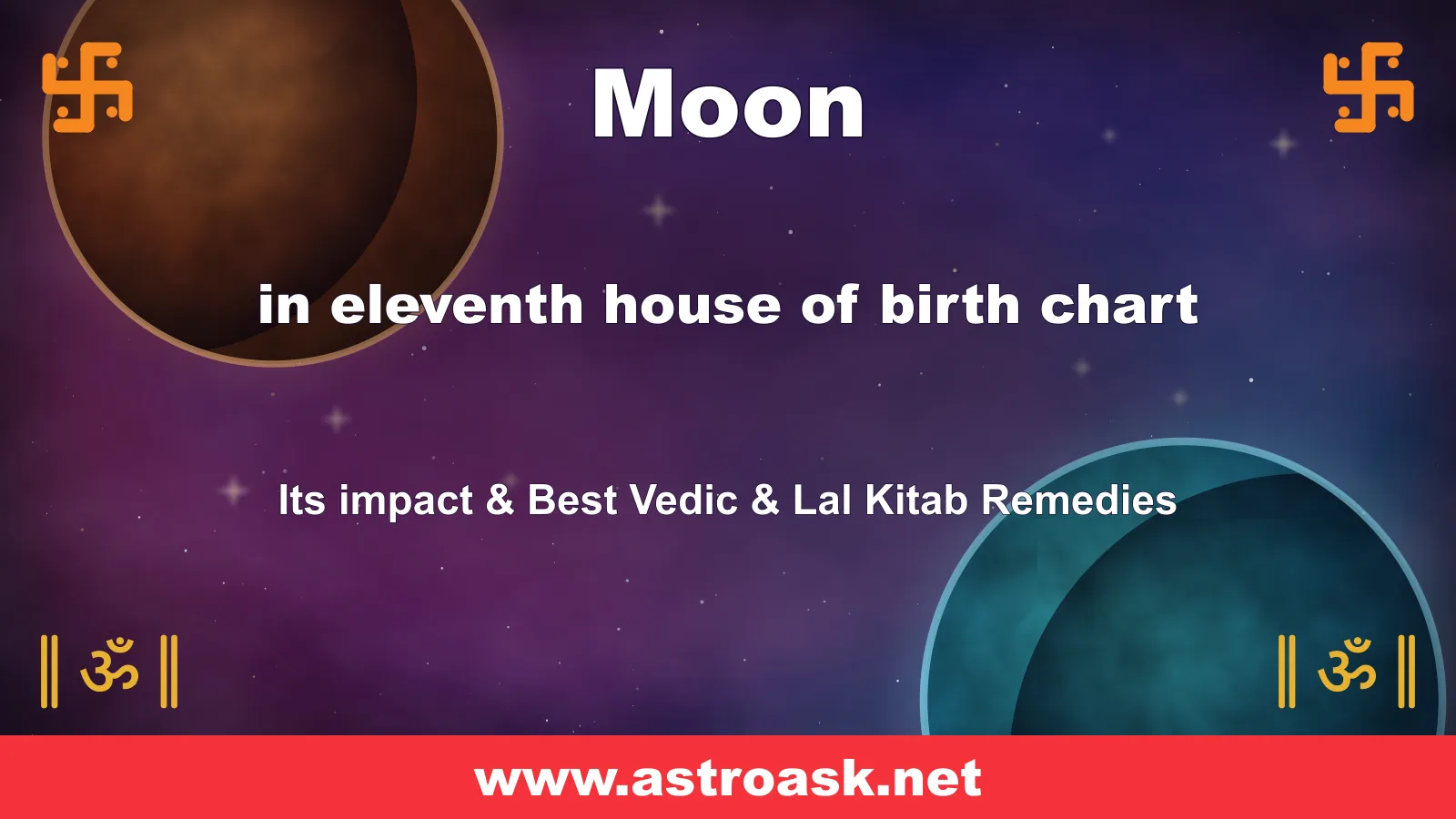 Moon in the 11th house — Vedic astrology illustration | AstroAsk