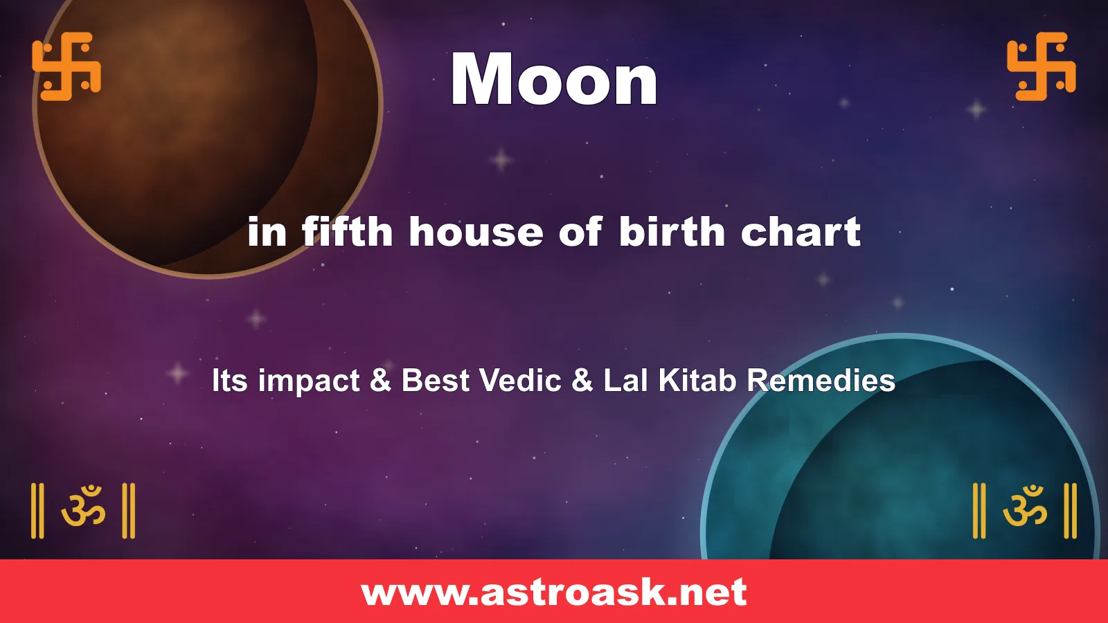 Moon in the 5th house — Vedic astrology illustration | AstroAsk