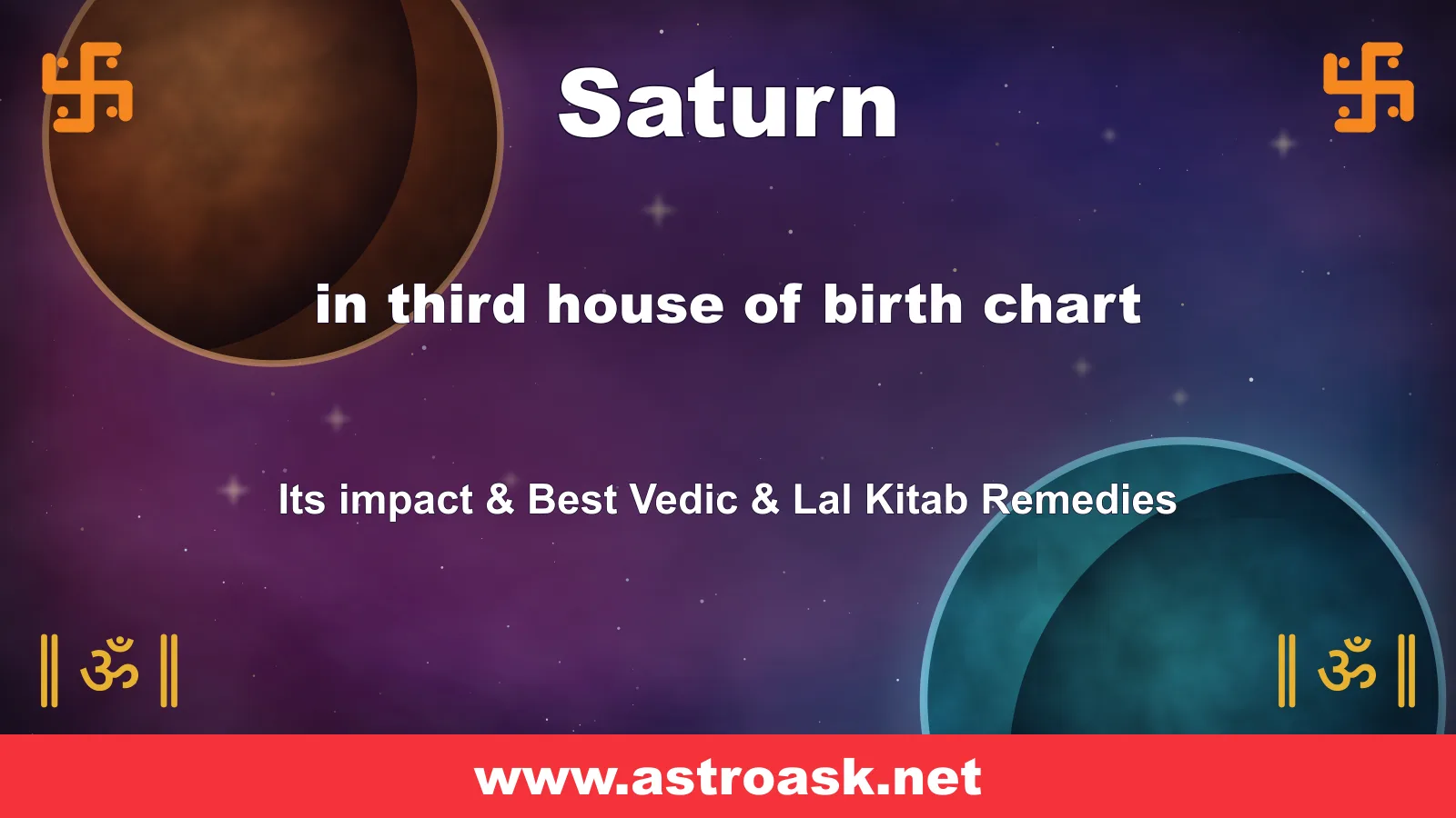 Saturn in the 3rd house — Vedic astrology illustration | AstroAsk