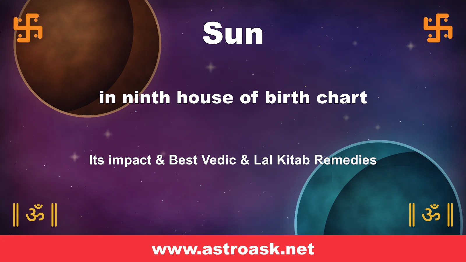 Sun in the 9th house — Vedic astrology illustration | AstroAsk