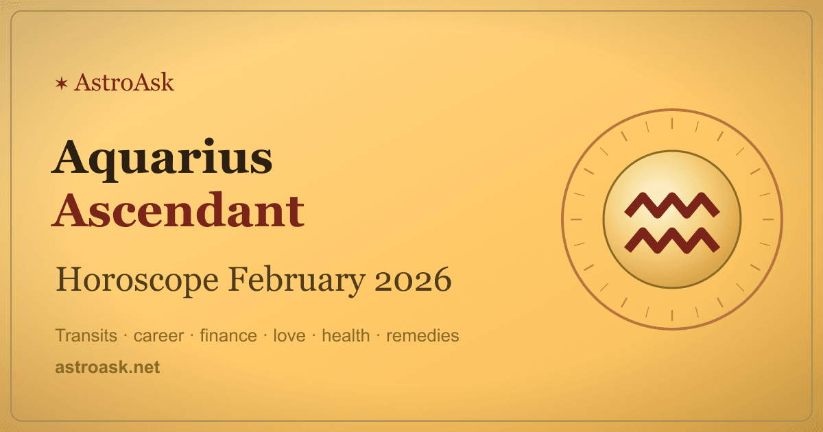Aquarius Ascendant Horoscope February 2026