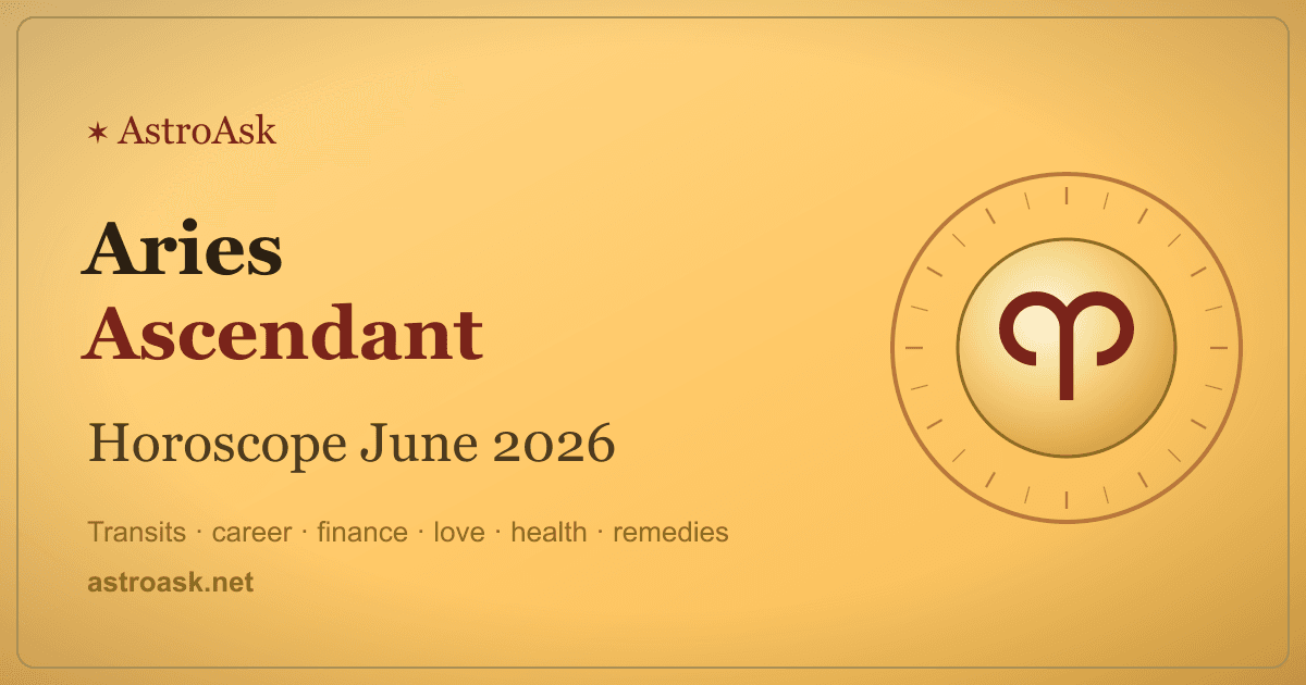 Aries Ascendant Horoscope June 2026