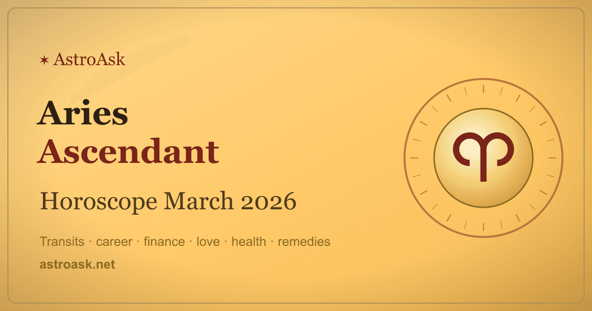 Aries Ascendant Horoscope March 2026