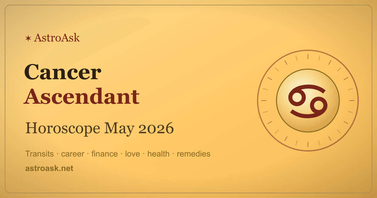 Cancer Ascendant Horoscope May 2026