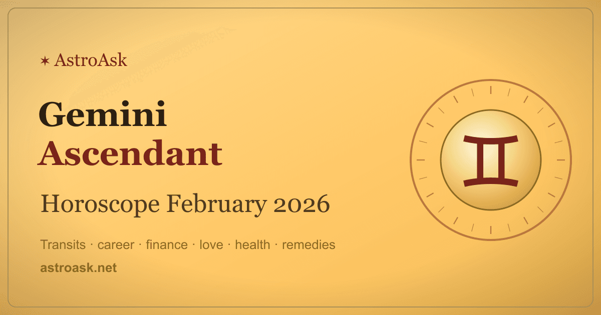 Gemini Ascendant Horoscope February 2026