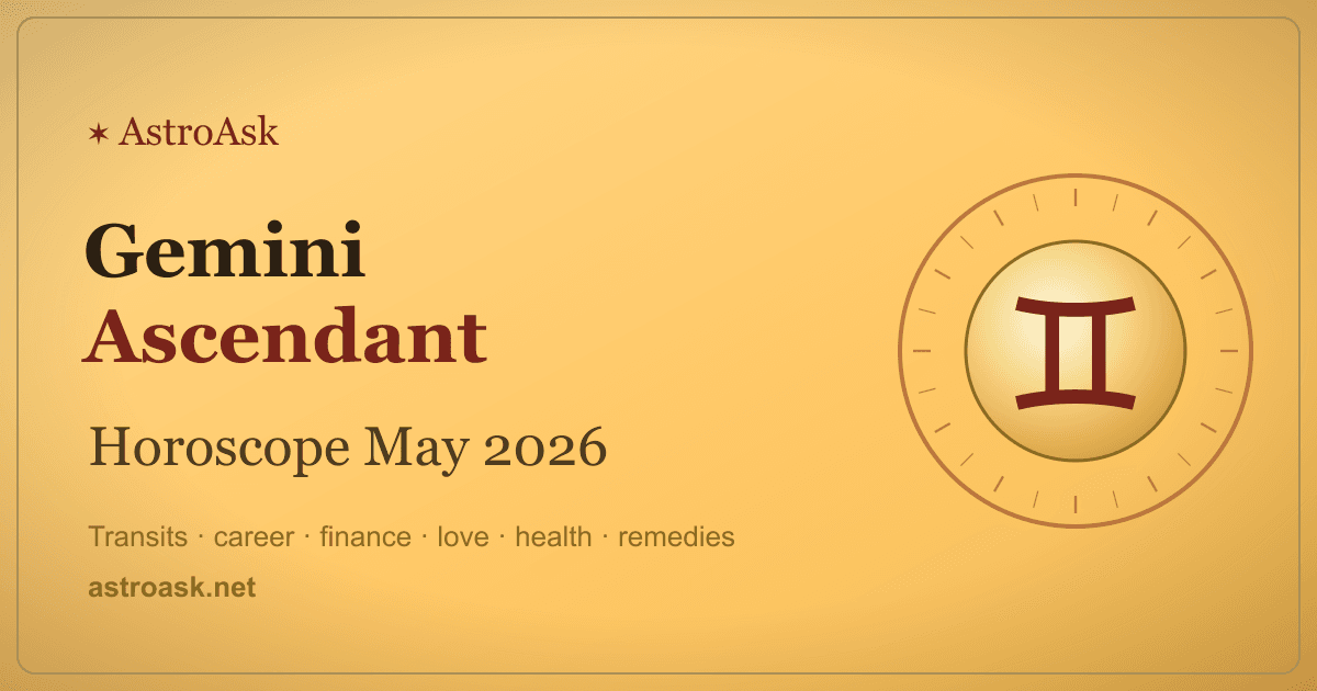 Gemini Ascendant Horoscope May 2026