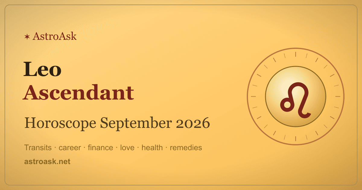 Leo Ascendant Horoscope September 2026