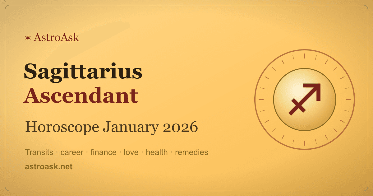 Sagittarius Ascendant Horoscope January 2026