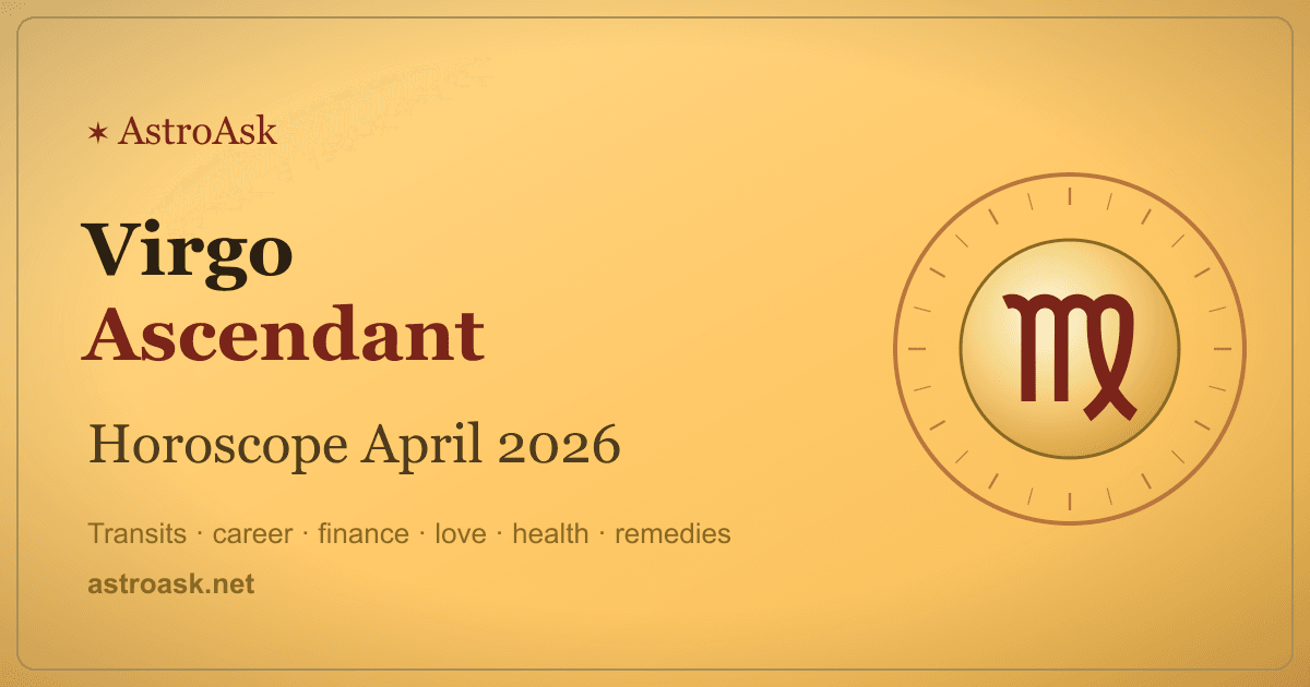 Virgo Ascendant Horoscope April 2026